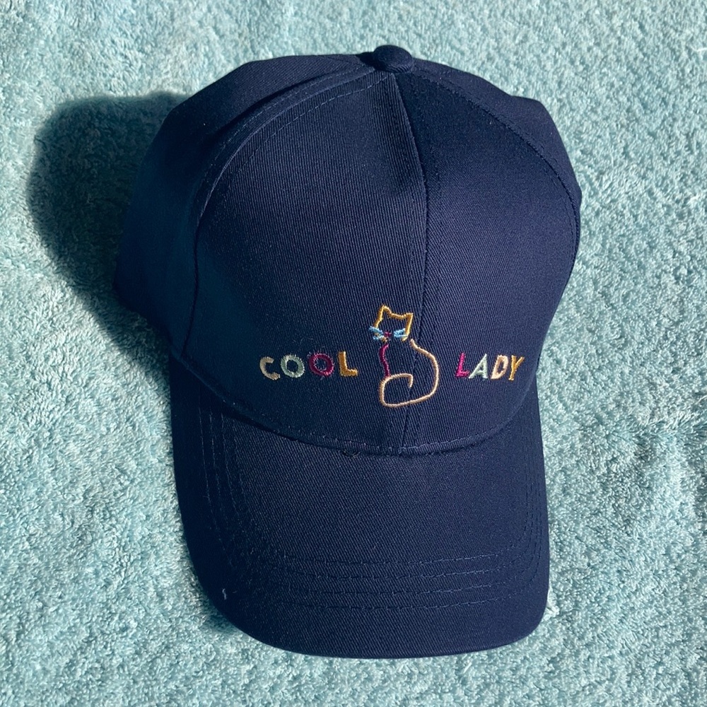 Sonoma cool cat lady navy blue cotton hat - Picture 5 of 14